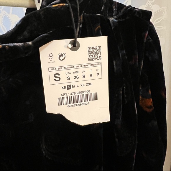 Zara Velvet Paisley Dress - Picture 6 of 10